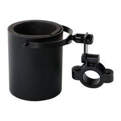 Motorcycle Cup Holder ABS Chrome Handlebar Mount Drink Water Matte Black