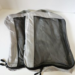 Bagsmart Travel Packing Cubes Set Gray Silver Mesh Luggage Organizer Bags x11