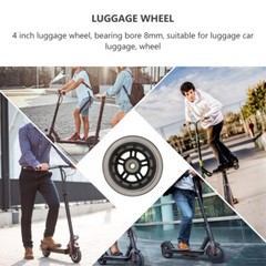 1 Pair Silent Wheel Wheels Beanie Liners Black for Inline Skate Scooter