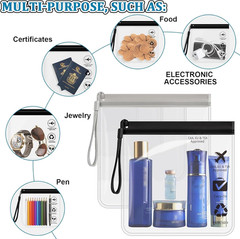 5 Bolsas Transparentes de Viaje Aprobadas TSA Impermeables Reutilizables