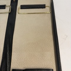 Vintage Christopher Hayes Black Leather Travel Accessory Tie Case – Zip Around