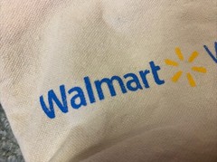 Walmart Wellness Small Zipper Canvas Bag, Toiletry Bag, Tote Bag-Like