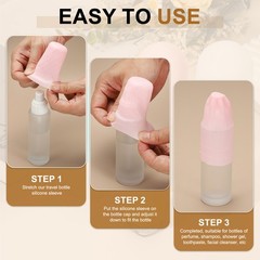 12 Pcs Silicone Bottle Covers for Travel, Green