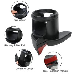 SUNPIE Cup Holder Driver Side Compatible with 2018-2024 JL JT, Up to 30 Black