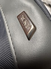 TUMI for Delta Gray Nylon Zippered Pouch Small Travel Toiletry Cosmetic Bag