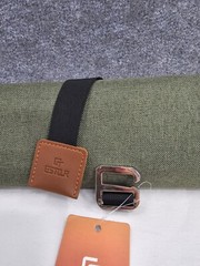 Estour Toiletry Bag Mens Zipper Pouches Army Green Roll Up