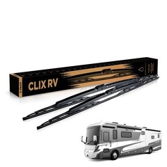 ClixWipers RV 2-Pack 28&Prime; + 28&Prime; Class-A OEM Heavy Duty Windshield Wiper Blades…