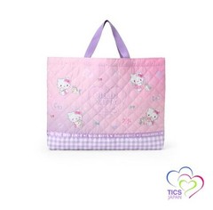 Sanrio 113701 Quilted Lesson Bag Hello Kitty Children Handbag Okeiko Loop