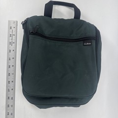 LL BEAN Personal Organizer Travel Toiletries Carry Bag Large Nylon Green