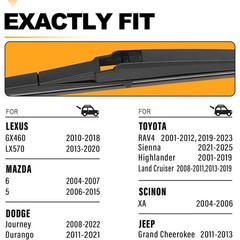 AUTOBOO 12 Inch Rear Wiper Blade Replacement for Toyota Rav4 2001-2023 12&Prime;(A)
