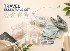 [Full Set] Ultimate 11-in-1 Travel Essentials Kit – Portable Hangers, Leak-proof
