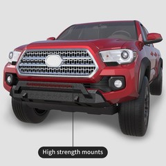 Steel Front Bumper Fit 2016-2023 Toyota Tacoma With Winch Plate D-Ring Mounts