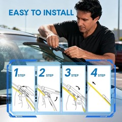 5 PLUS® Silicone 22 Inch Wiper Blades 2 Pack Replacement – New Open Box