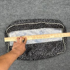 French Connection Travel Organizer Packing Cube Black Polka Dot Clear Window