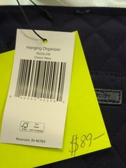 Vera Bradley&rsquo;s HANGING ORGANIZER in CLASSIC NAVY, Travel, Cotton Fabric Blue NWT
