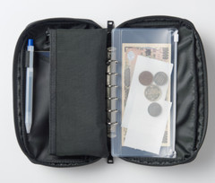 MUJI passport case with clear pocket 23.5x13x2.5 cm + 3pcsclear pocket refills