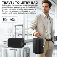 Travel Toiletry Bag, Waterproof Hanging Dopp Kit, Organizer for Men & Women | Tr