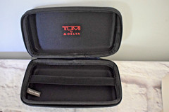 TUMI Delta Airlines Amenity Kit Hard Case w/ Toiletries Eye Mask Socks Complet
