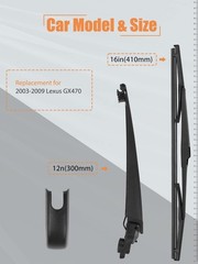 Rear Wiper Arm Blade, Replacement for 2003-2009 Lexus GX470 – MIKKUPPA Back W…