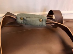 Origaudio Finley Mill Green Canvas Brown Faux Leather Cincinnati Reds Duffle Bag