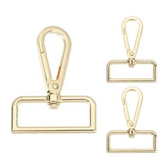 3pcs swivel hooks for bags, clips 3.8×6 cm, gold