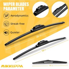 MIKKUPPA 26+16+14 Windshield Wiper Blades Replacement for 2007-2012 Mazda CX-7,