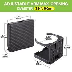 Spurtar 2pcs Boat Cup Holder Suitable for 100 × 100 × 23 mm, Black-Upgraded