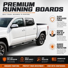 2PCS 4 Inch Running Boards Side Steps Fit Toyota Tacoma 2005-2023