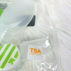 New Travel Containers Kit TSA Compliant 6 Pack Labels Quart Pouch Spray Jars