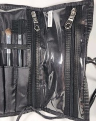 Travel Smart by Conair Jewelry Roll Bag w/ 5pc Cosmetic Brush Set NEW