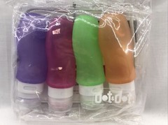3oz Silicone 4 Pack Travel – Travel Size Containers for Shampoo and Toiletries