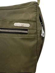 Free Spirit Nylon Crossbody Sling Shoulder Bag – Olive Green – Unisex