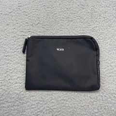 Tumi Delta Airlines Unisex Black Purple Amenity Pouch Travel Bag Toiletry Case