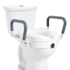 Raised Toilet Seat, 5&Prime; Height Raised, 350 lbs Weight Capacity, for Round and Elo