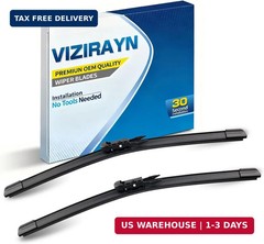 2 pcs 24&Prime; 23&Prime; Front & Rear Windshield Wiper Blades,VIZIRAYN Replacement for BMW