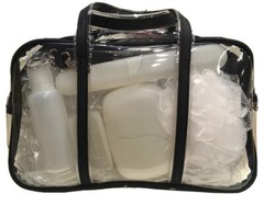 Basics Toiletries Large Travel Bag Clear Plastic New
