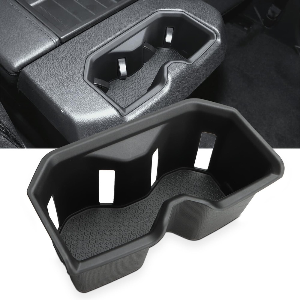 Auovo Cup Holder Insert for 2024-2025 2026 rear armrest cup holder, Black