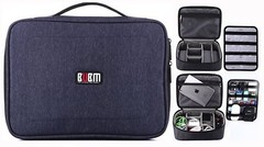BUBM Large Electronic Organizer Bag Zippered Mesh Travel Accessories Carry Case