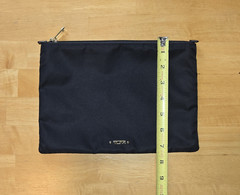 Tumi Multipurpose Nylon Zip Pouch 10×7-Uni-sex Black W/ Gold Hardware Never Used