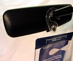 LA & IN states Handicap Tag/Placard/Card Holder & Protector- ON & OFF in a Snap
