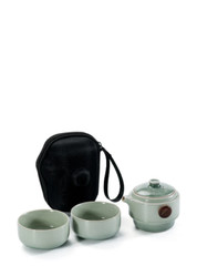 Ceramic Teapot With 2 Cups Chinese Tea Set Gongfu Teaware Travel Puer Tea Set