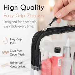 TSA Approved Toiletry Clear Quart Size Bag, 2 Pack | 3-1-1 Liquids for Carry …
