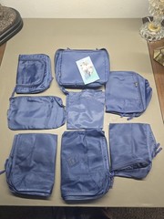BAGAIL 8 Set Packing Cubes Luggage Packing Organizers for Travel- Navy Blue