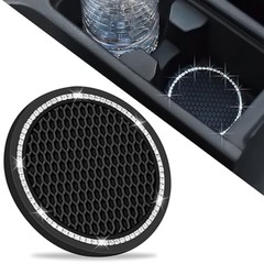 Car Cup Holder Coasters, Bling Cup Holder Insert Coaster Car Interior Black
