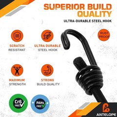 A ANTELOPE Ultimate Adjustable Outdoor Bungee Cord 36 inches, Black