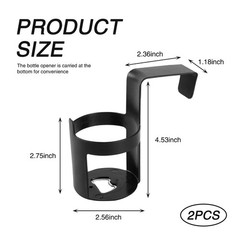 Sephile 2 PCS Car Hanging Water Cup Holder, 4.52&Prime; 2 #4.52&Prime; x 2.55&Prime;, Black