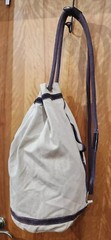 Australian Bag Outfitters Tan Brown Canvas Leather Duffle Backpack Travel Bag