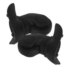 2Pcs Durable Swivel Luggage Replacement Wheels for Travel Bags Black Material