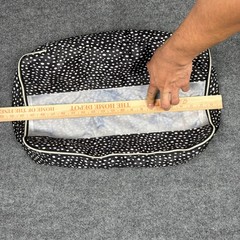 French Connection Travel Organizer Packing Cube Black Polka Dot Clear Window