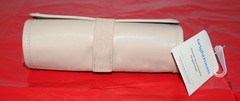 Brightroom Travel Accessory Organizer Roll Up Case Faux Leather Tan NWT
